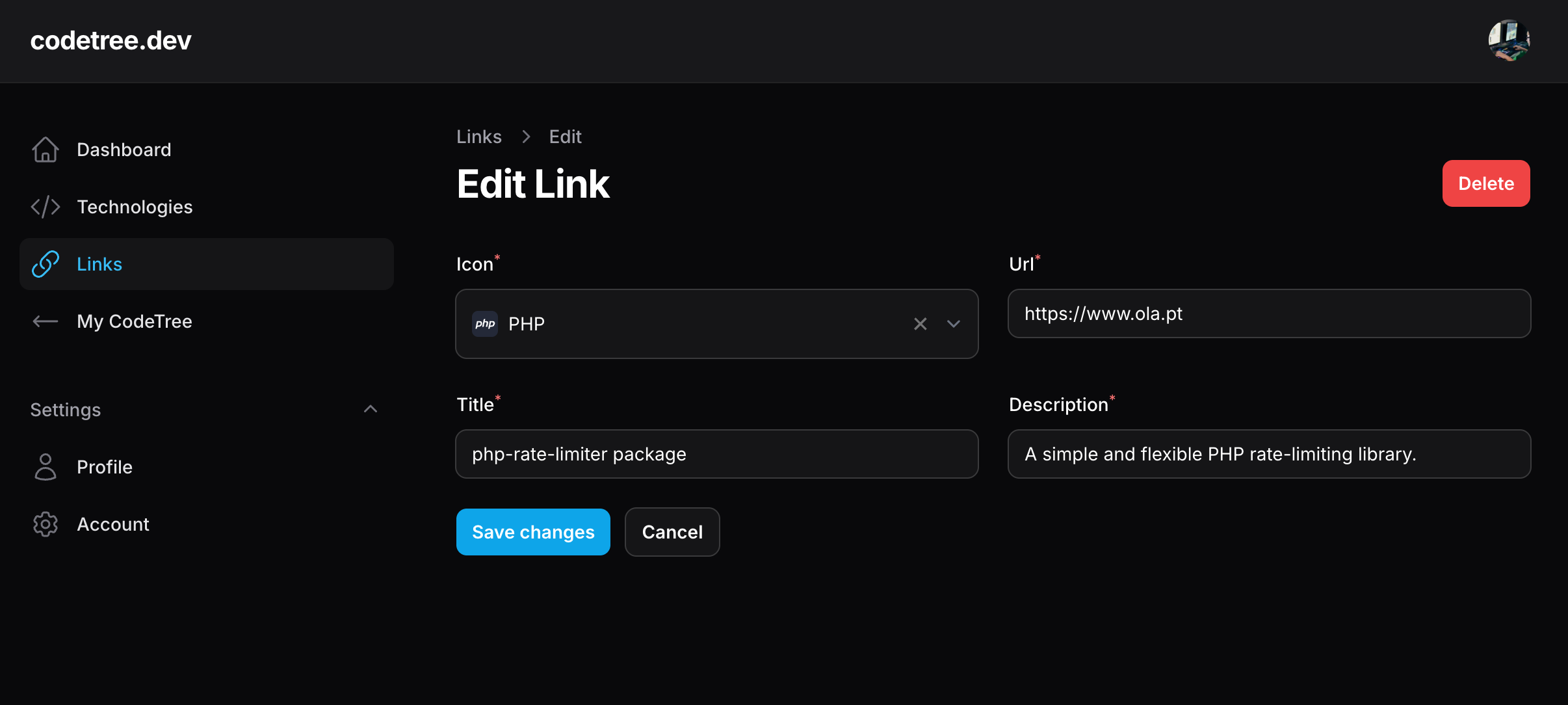 Simple and fast profile setup